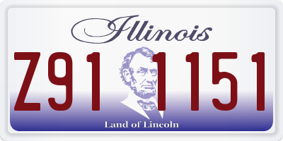 IL license plate Z911151