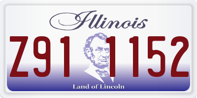 IL license plate Z911152