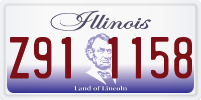 IL license plate Z911158