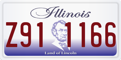 IL license plate Z911166