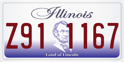 IL license plate Z911167