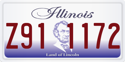 IL license plate Z911172