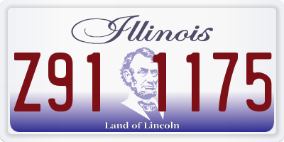 IL license plate Z911175