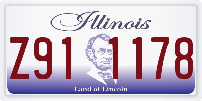 IL license plate Z911178