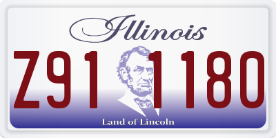 IL license plate Z911180