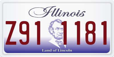 IL license plate Z911181