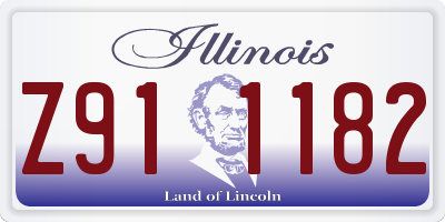 IL license plate Z911182