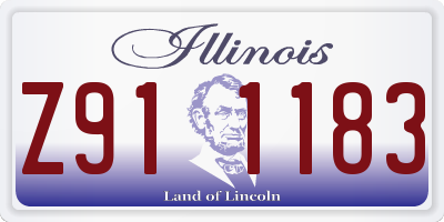 IL license plate Z911183