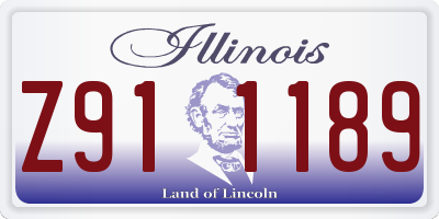IL license plate Z911189