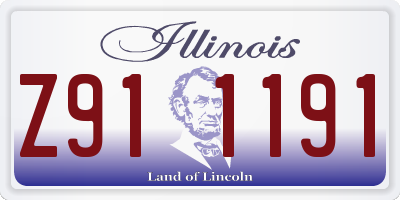 IL license plate Z911191