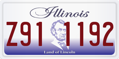 IL license plate Z911192