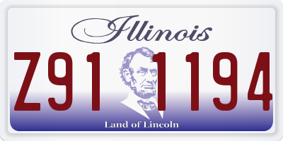 IL license plate Z911194