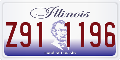 IL license plate Z911196