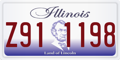 IL license plate Z911198