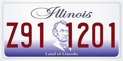 IL license plate Z911201