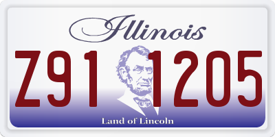 IL license plate Z911205