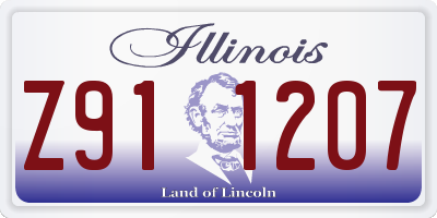 IL license plate Z911207