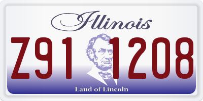 IL license plate Z911208