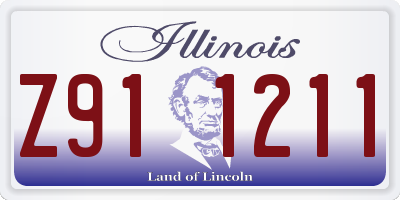 IL license plate Z911211