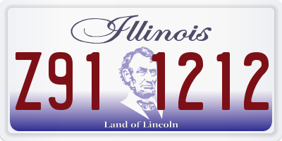 IL license plate Z911212