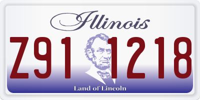 IL license plate Z911218
