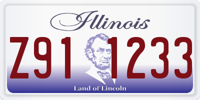 IL license plate Z911233