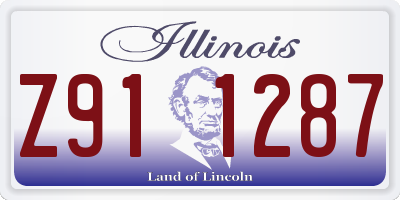 IL license plate Z911287