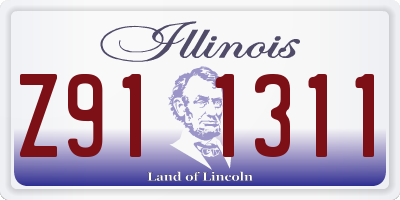 IL license plate Z911311