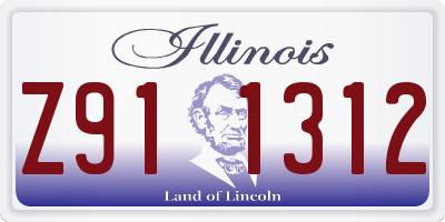 IL license plate Z911312