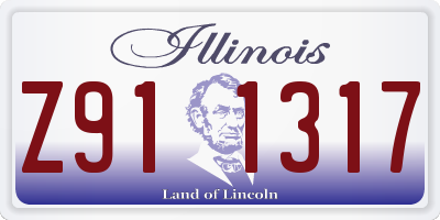 IL license plate Z911317