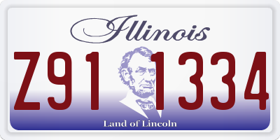 IL license plate Z911334