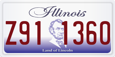 IL license plate Z911360