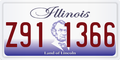 IL license plate Z911366