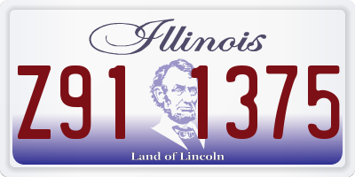 IL license plate Z911375