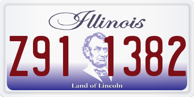 IL license plate Z911382