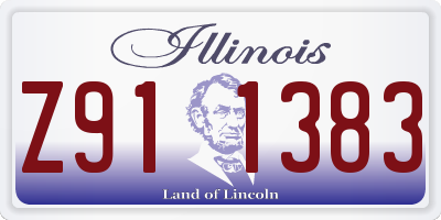 IL license plate Z911383