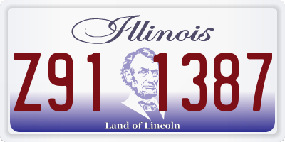 IL license plate Z911387