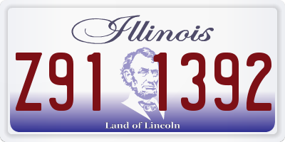 IL license plate Z911392