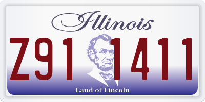 IL license plate Z911411