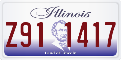 IL license plate Z911417