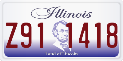 IL license plate Z911418
