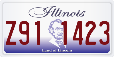 IL license plate Z911423