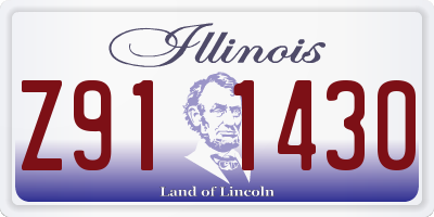IL license plate Z911430