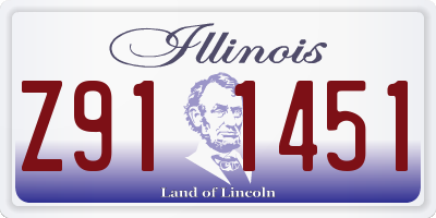 IL license plate Z911451
