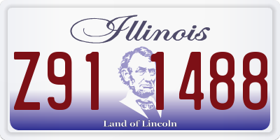 IL license plate Z911488