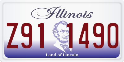 IL license plate Z911490