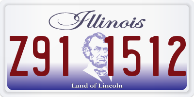 IL license plate Z911512