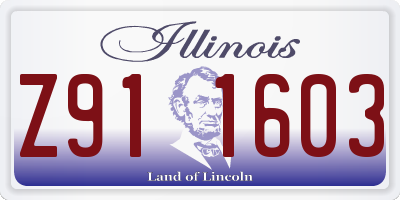 IL license plate Z911603