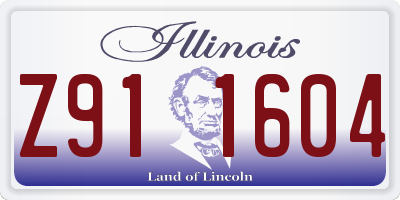 IL license plate Z911604