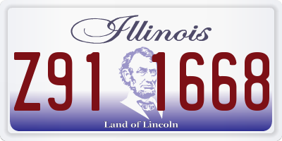 IL license plate Z911668